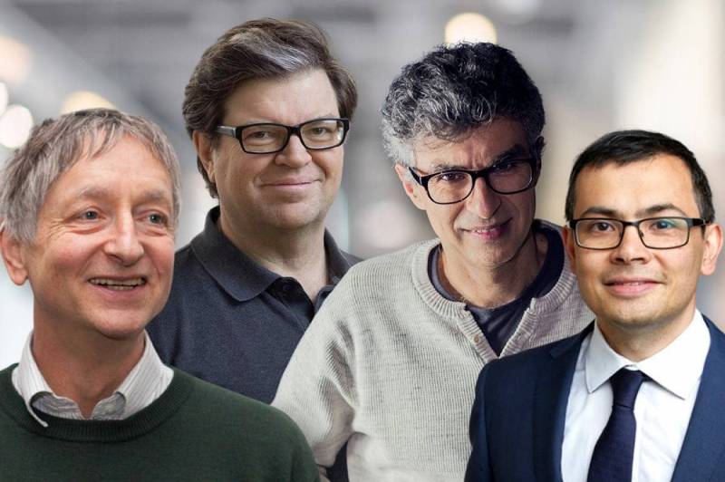 Geoffrey Hinton, Yann LeCun, Yoshua Bengio y Demis Hassabis, galardonados con el Premio Princesa de Asturias de Investigación Científica y Técnica 2022. / FPA/Universidad de Toronto-Johnny Guatto/Universidad de California/TEDxMontréal/Royal Society